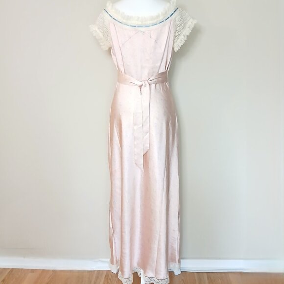 Soft Pink Lace-Trim Maxi Dress By Lacemade - Picture 6 of 14